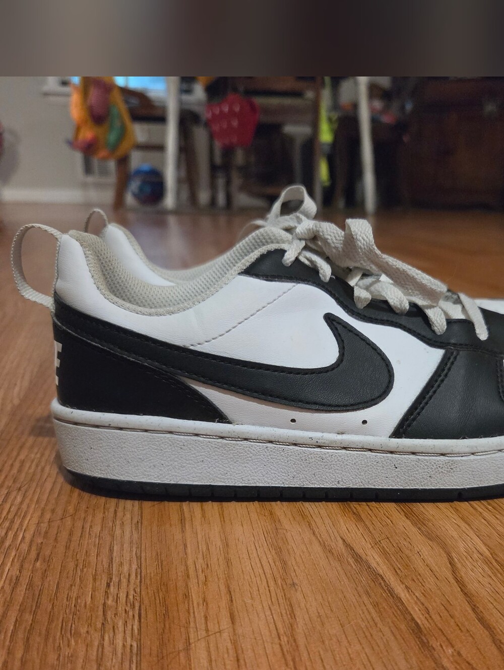 Nike Court Borough Low Recraft Sneakers, Black & White, Kids Size 5Y